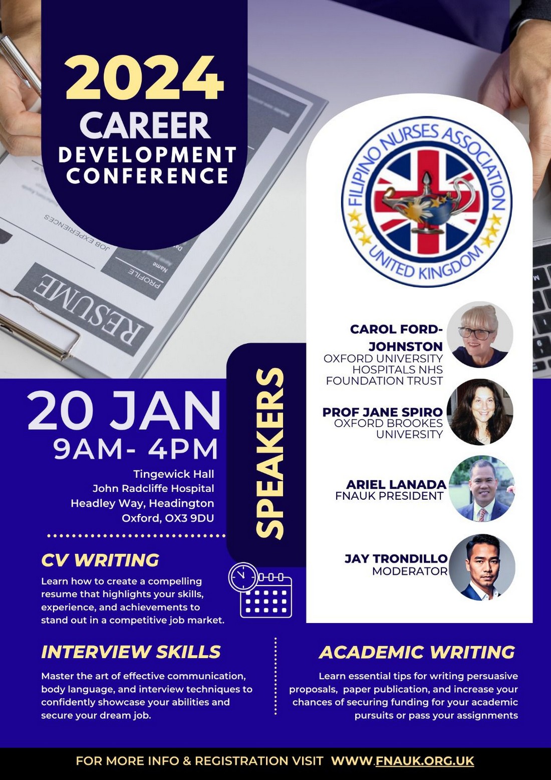 FNA-UK Career Development Conference 20-01-2024